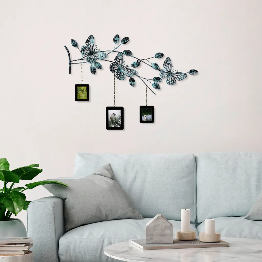 Décoration Murale 100 % Métal Dalvere 3 Multicolore Format XL 93x65cm