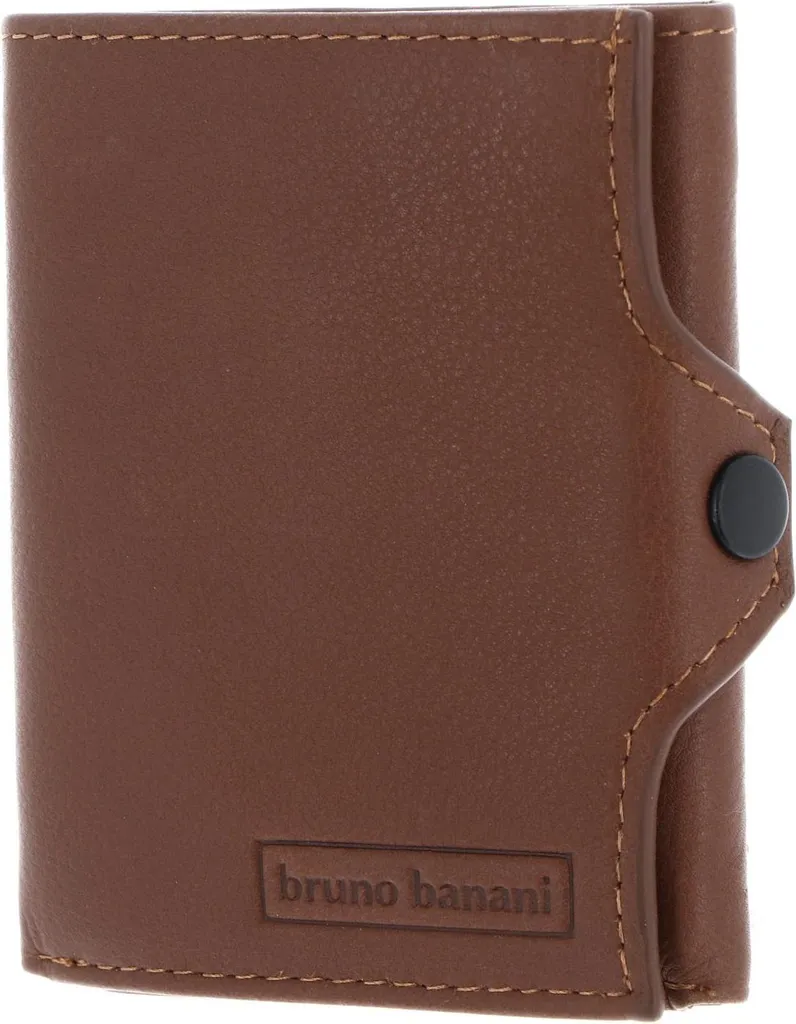 bruno banani Wallet Pelle Vera Cognac - Portafoglio Marrone Duraturo
