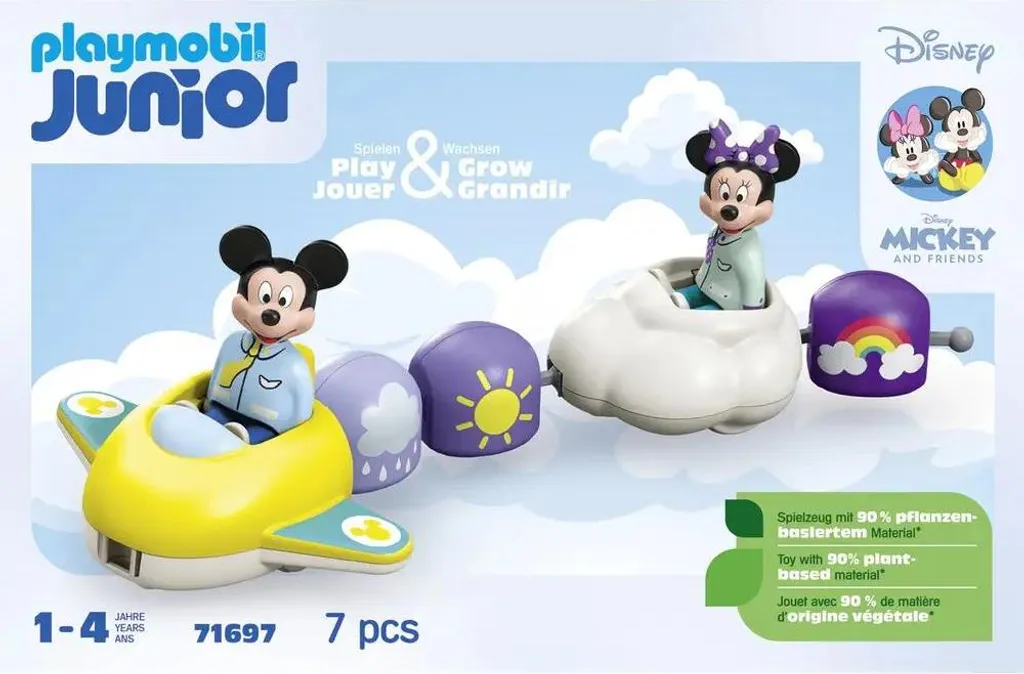 PLAYMOBIL Junior 71697 Mickey Mouse Train des nuages coloré et empilable - 9