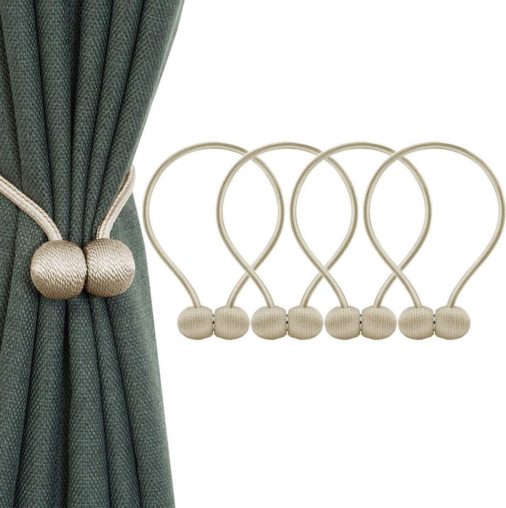 4 Raffhalter mit Magneten, Klemme zum Halten Ihrer Vorhänge Produktbild 