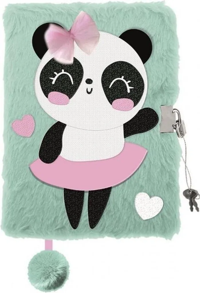 Chiudete i vostri segreti nell'affascinante agenda con lucchetto 3D - PANDA BALLERINA! Scoprite un magico mondo di appunti in formato A5 con 96 righe, perfetto per i sognatori!