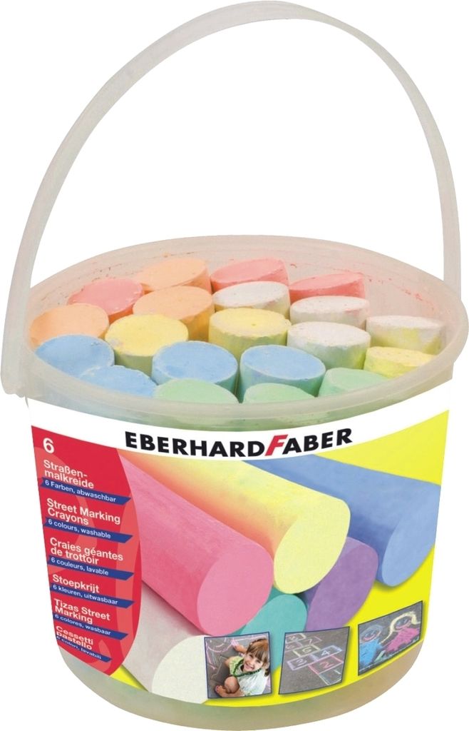 Straßenmalkreide Set 20 Kreiden in 6 Farben Packung mit 12 Stück