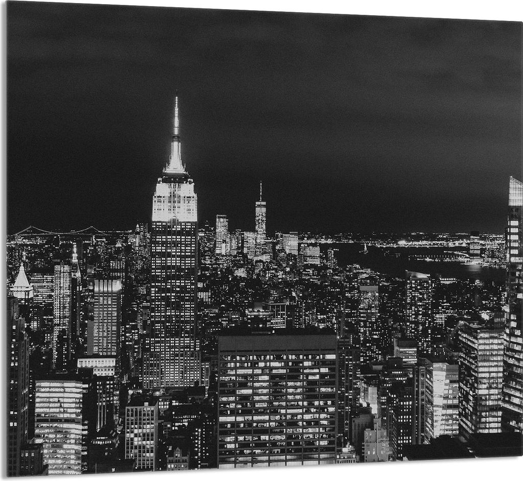 GLASPLATTE FÜR KÜCHE 65x60 City