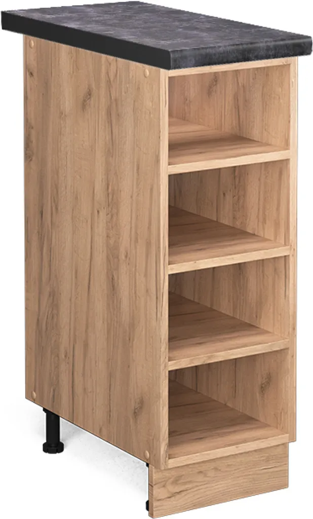 Scaffale 30cm Vicco Fame-Line: Organizzazione Cucina Antracite-Quercia