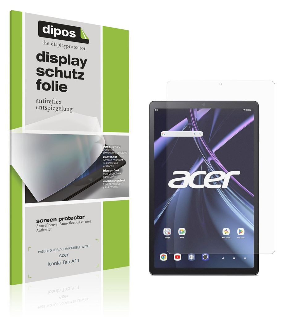 2x Schutzfolie für Acer Iconia Tab A11 matt Displayschutzfolie Folie Display Schutz dipos