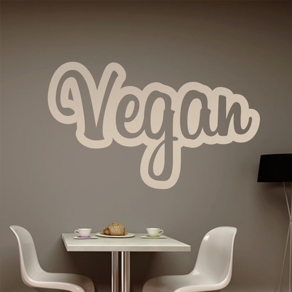 Vegan Veganismus Ernährung Wandtattoo Wandaufkleber Wall Sticker - Dekoration, Küche, Wohnzimmer, Schlafzimmer, Badezimmer