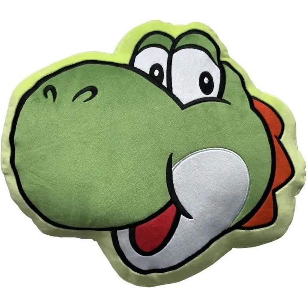 cuscino 3D - MARIO BROS - Faccia di Yoshi - microfibra - 40 Immagine del prodotto 