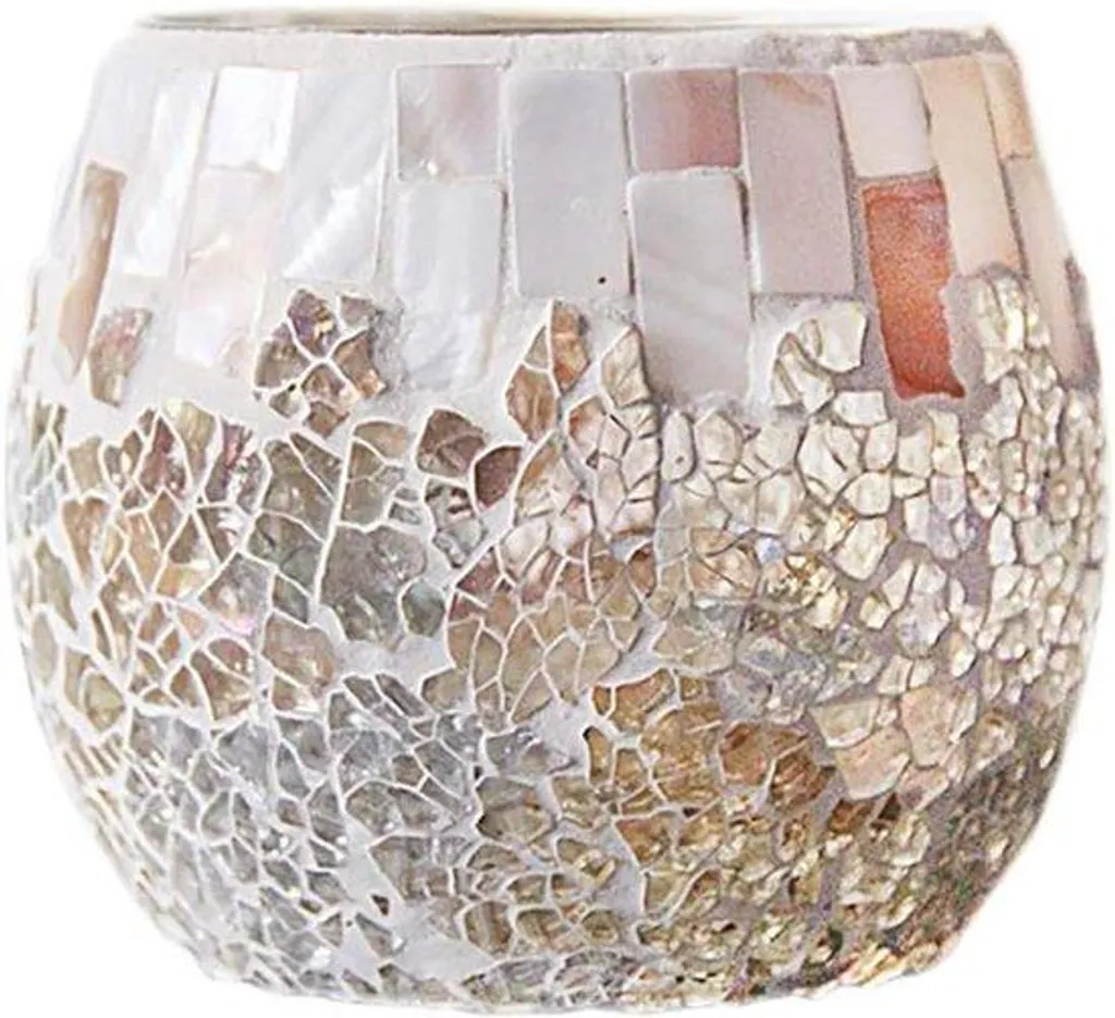 Cadeau artisanal femme : vase mosaïque romarin pour fête et maison