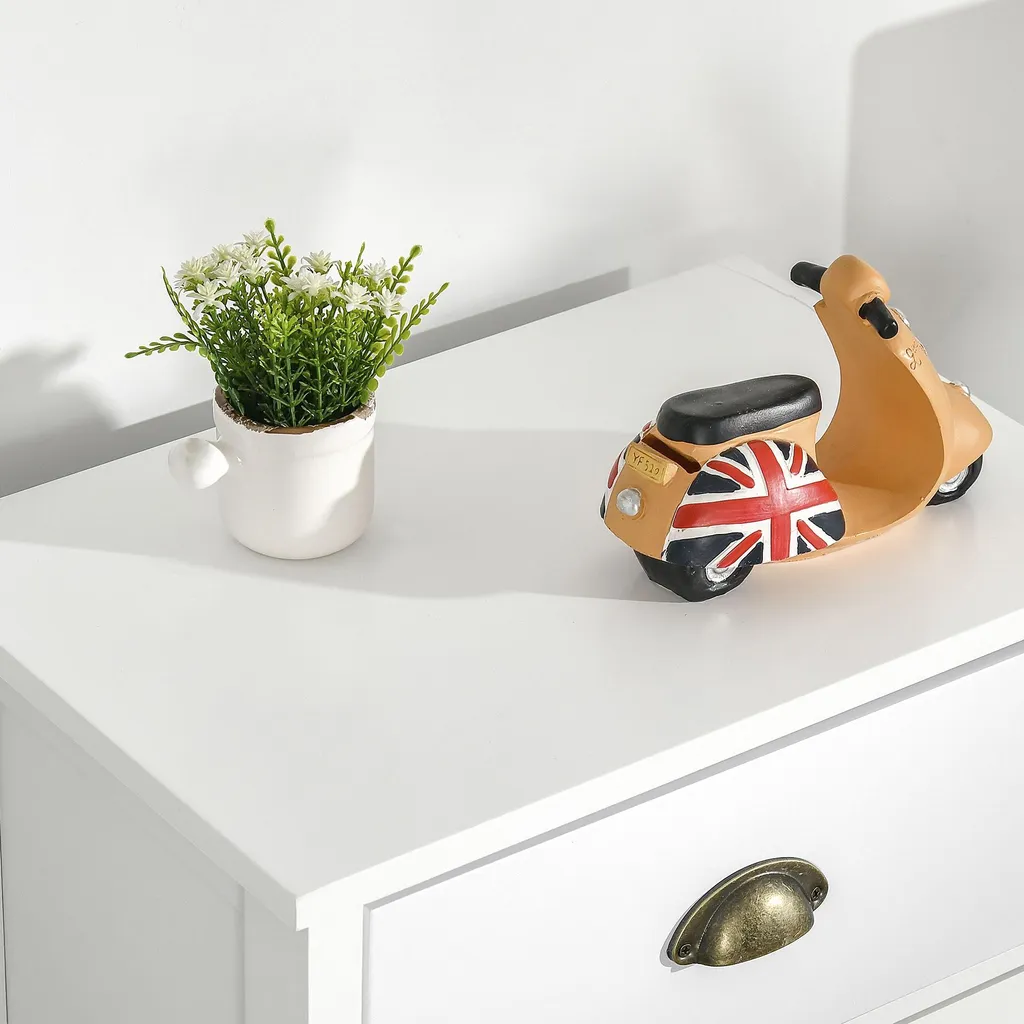 Commode Chiffonnier 5 Tiroirs Multicolores Meuble de Rangement Design - 7