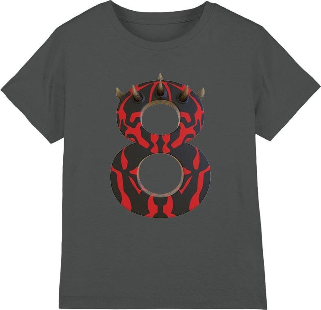 Star Wars - "8" T-Shirt für Kinder TV4057 (152-158) (Holzkohle)