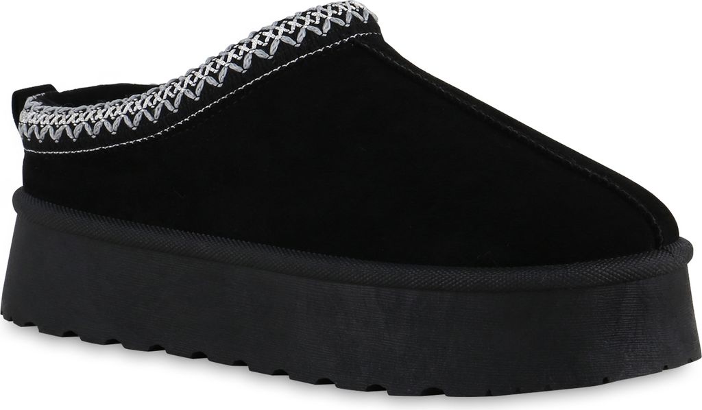 VAN HILL Damen Warm Gefütterte Pantoffeln Hausschuhe Produktbild 