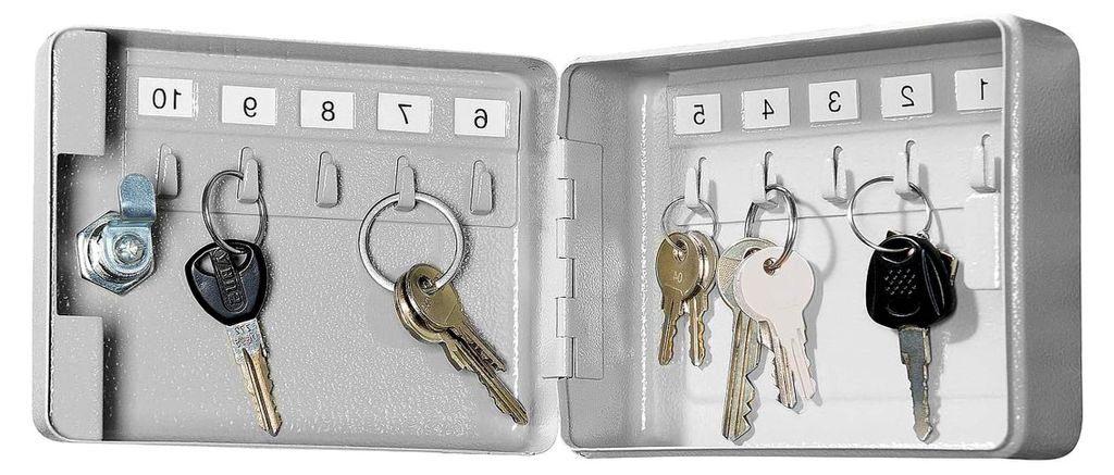 Mini-Stahl-Schlüsselschrank für 10 Schlüssel mit Sicherheitsschloss