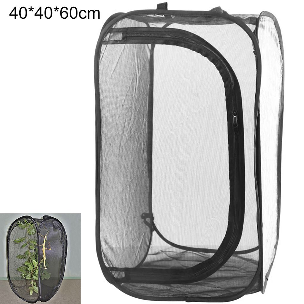 Großer Lebensraum Käfig, Libelle Schmetterling fliegender Insektennetz Käfig, Outdoor-Beobachtung Pflanze40*40*60cm