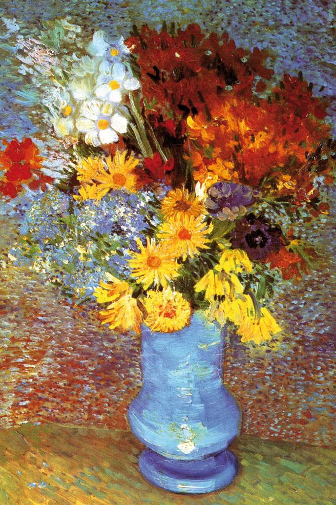 Vincent Van Gogh Kunstdruck Bild - Vase Mit Margeriten Und Anemonen, 1887 (120 x 80 cm)