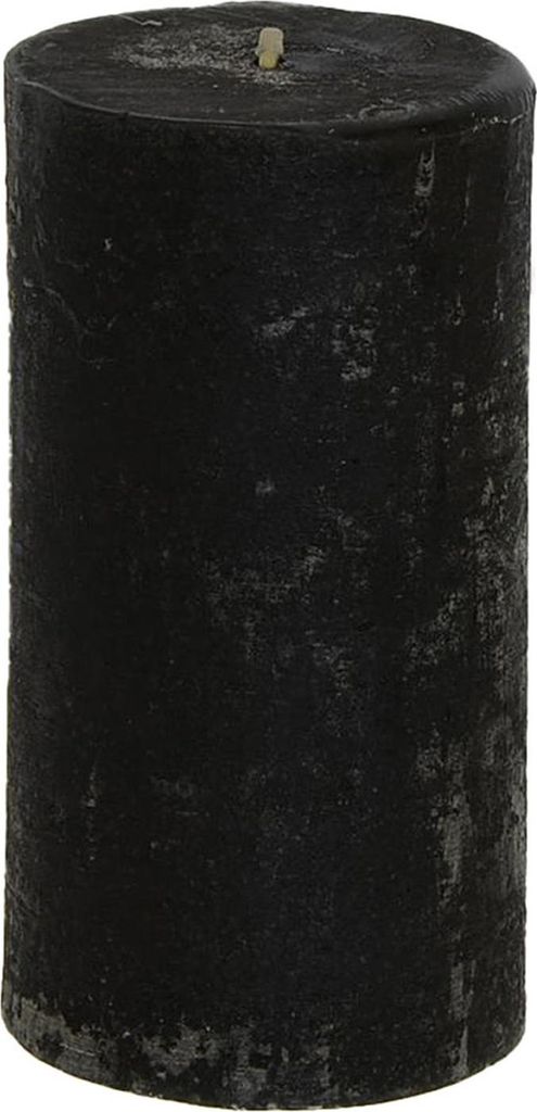 Stumpenkerze durchgefärbt schwarz 10 x Ø 6 cm Produktbild 