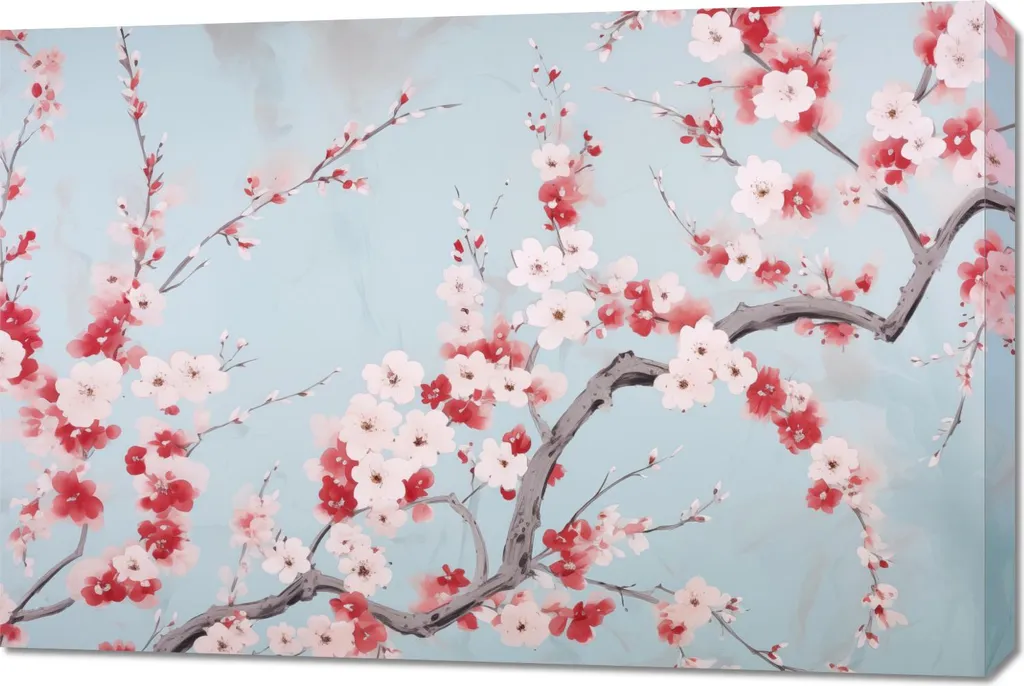 Quadro Canvas 90x60 Ciliegio in Fiore - Stampa UV Alta Definizione