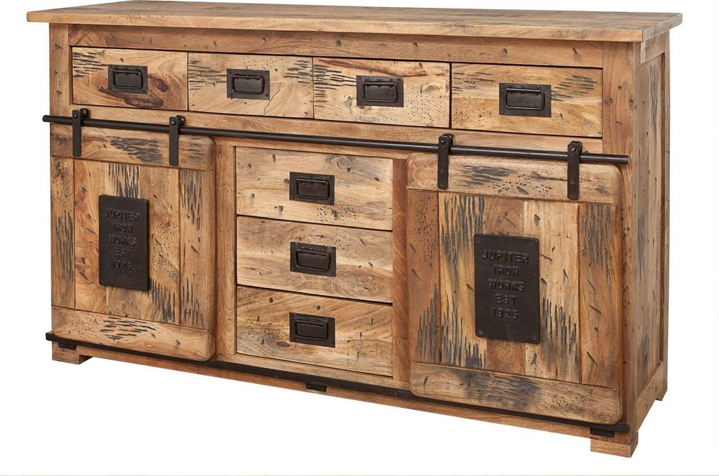 MASSIVMOEBEL24 | Buffet 150x45 Manguier laqué Bois naturel Image du produit 