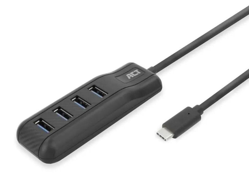 ACT AC6420, USB 3.2 Gen 1 (3.1 Gen 1) Type-C, USB 3.2 Gen 1 (3.1 Gen 1) Type-A, 5000 Mbit/s, Schwarz, Acrylnitril-Butadien-Styrol (ABS), 0,5 m