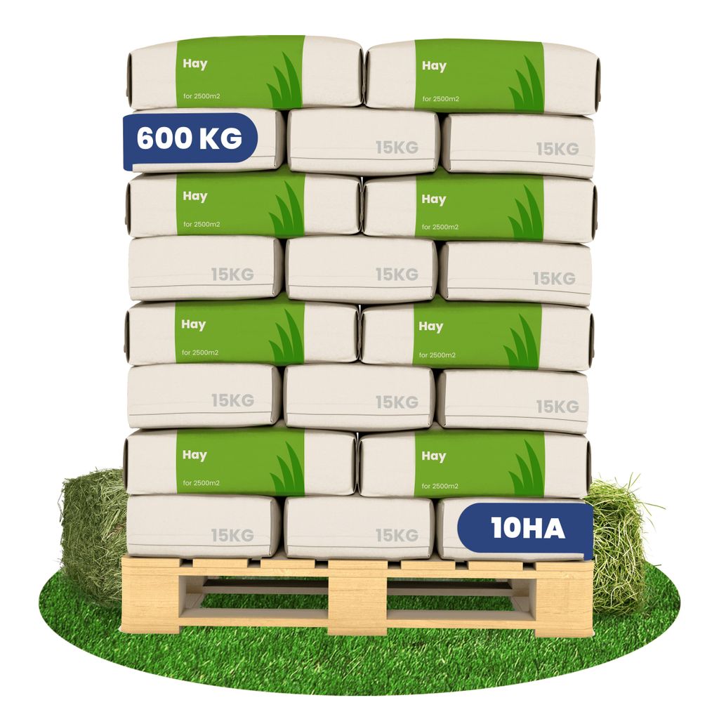 Heugras Saatgut – Grassamen für Heu & Silage – Profi Saatgut für intensive Futter- & Heuproduktion – 600 kg für 10 ha – Organifer