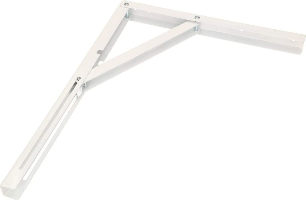 KOTARBAU Klappkonsole 400 x 300mm Weiß Halter Stahl Träger Wandhalter Klammern Winkelregal Rostfrei Achse Regalträger Winkel Stütze Regalwink...