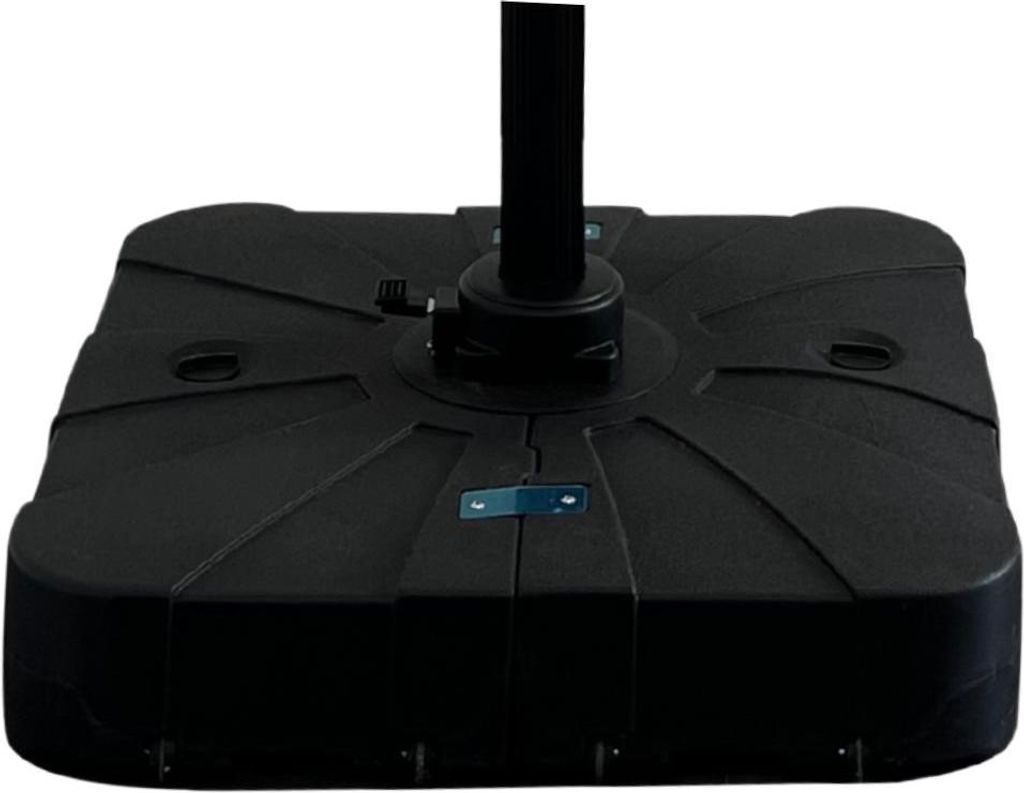 Sonnenschirm-Bodenplatte Schwarz | 85×85 cm | HDPE | Befüllbar bis 130 kg