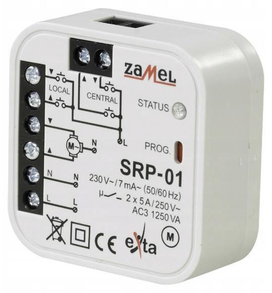 Sterownik rolet dopuszkowy przewodowy 5A AC-3 230V 0-2min Zdjęcie produktu 