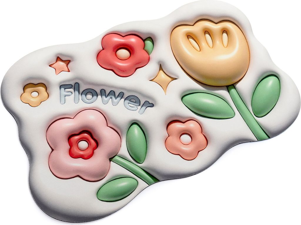 FEBE Badematte 3D Anime Blumen Badezimmermatte Badvorleger Badezimmerteppich 58x38 cm Bathroom Mat