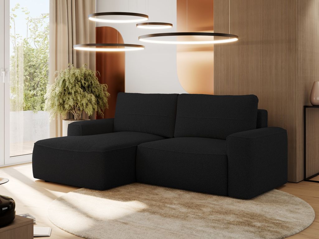 MKS MEBLE Sofa mit Schlaffunktion - Ecksofa mit Schlaffunktion und Bettkasten - Sofa 3 Sitzer - Schlafsofa - Couch - Schlafsofa mit Bettkasten - Be...