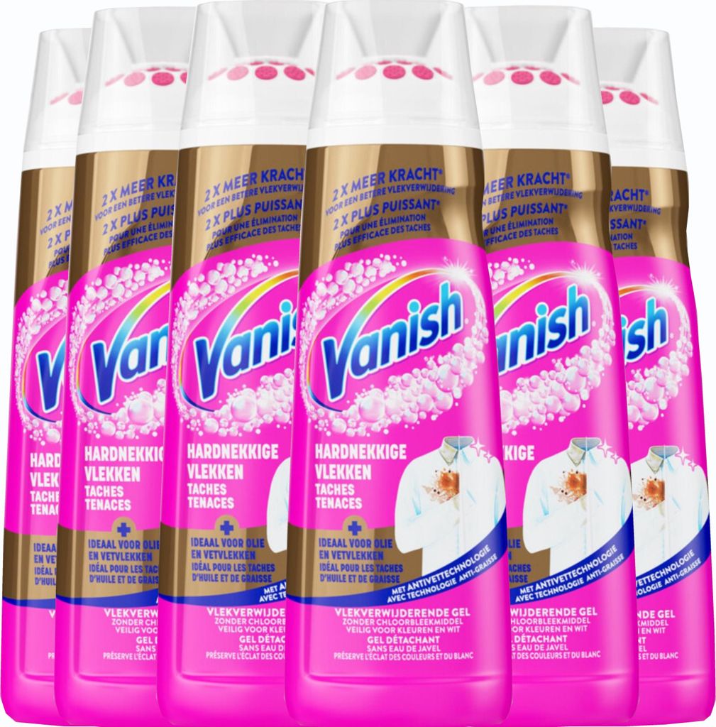 Vanish Oxi Action Gold Powergel Fleckenentferner 6x200ml - Vorteilspackung