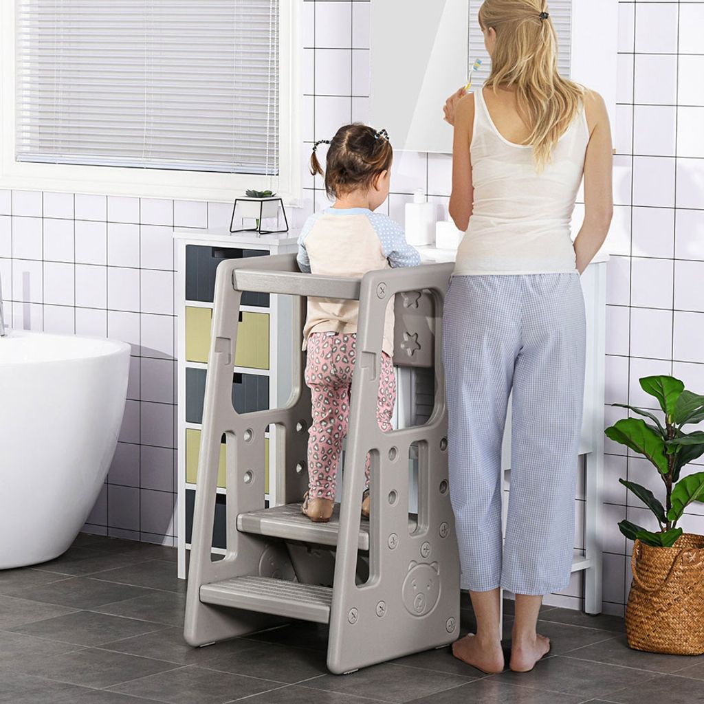 HOMCOM Učiaca sa veža, detská stolička, Montessori učiaca Obrázok produktu 5