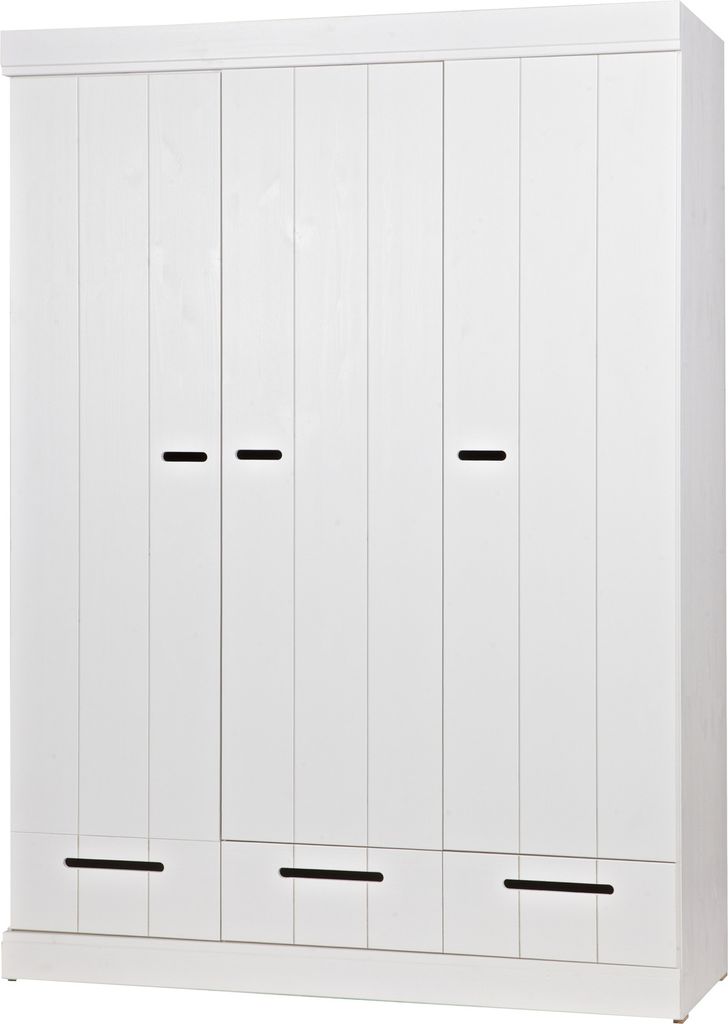 Woood Connect Kleiderschrank Schrankwand Kiefer, 3-Türig + Produktbild 