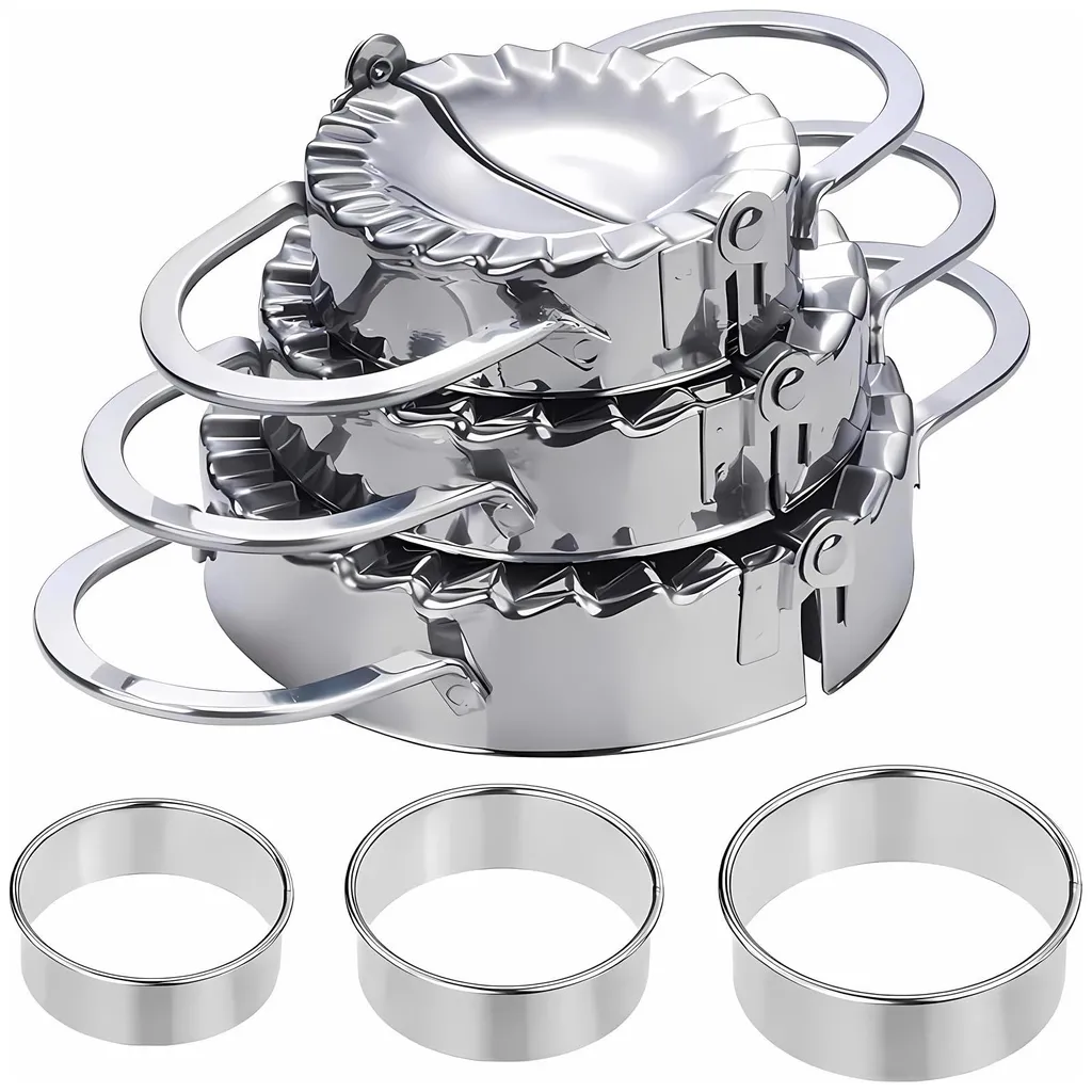 Moule à Ravioles et Chaussons en Inox, Lot de 3 Tailles pour Pâtes Fraîches