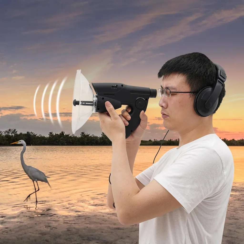 Microphone directionnel avec monoculaire 8x pour écoute de la nature