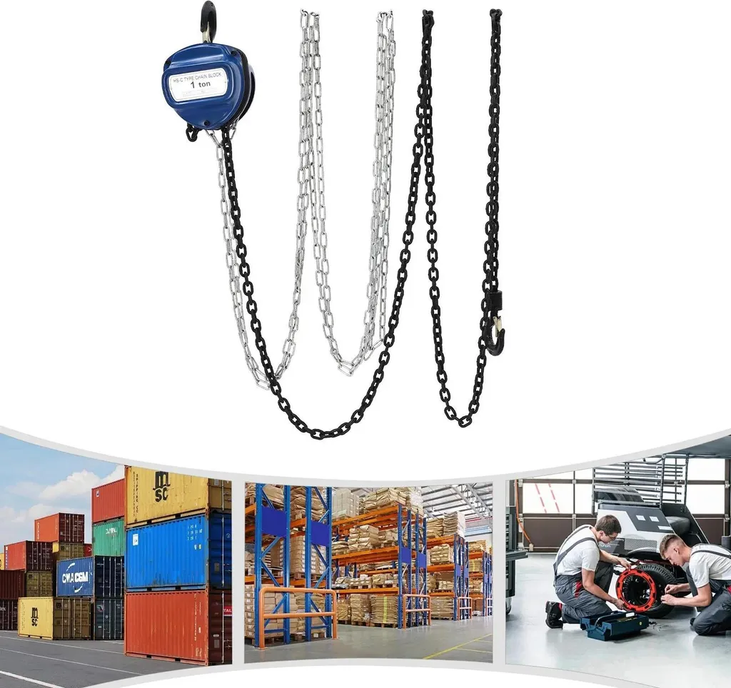 Palan à chaîne pour atelier et garage 1t - Solution de levage manuel