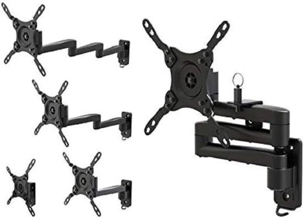 Support TV pour camping-car et van avec bras bloquant et double verrou