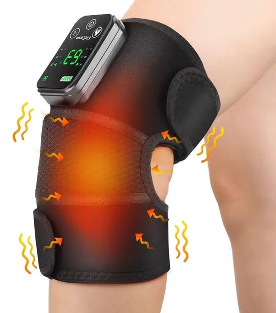 Genouillère massante chauffante sans fil avec batterie rechargeable