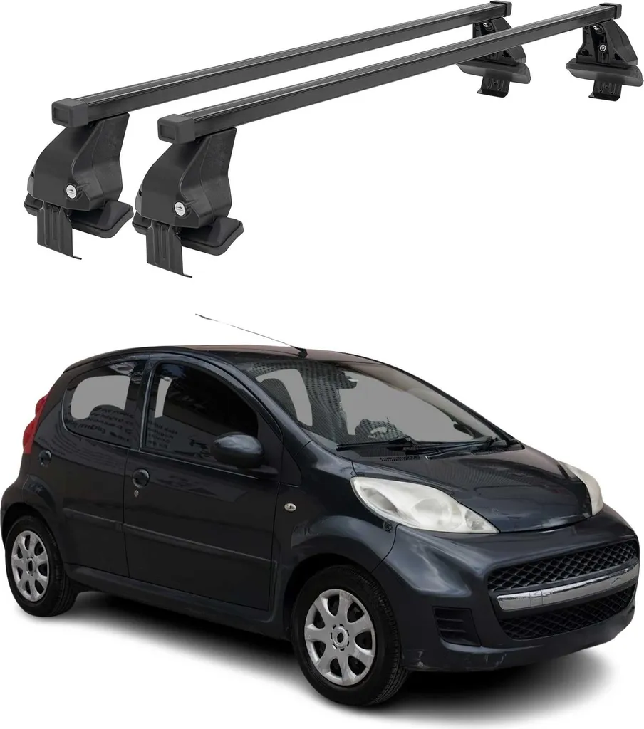 Barre trasversali Menabo per Peugeot 107 2005-2014 Nero