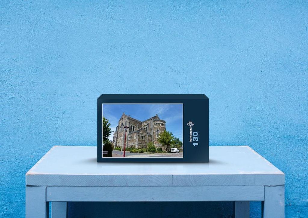 hansepuzzle 57418 - Kirche von Campbon Puzzle, 130 Teile, Religion, 28,7 x 20,0cm mit hochwertiger Aufbewahrung, Kartonbox & Beutel