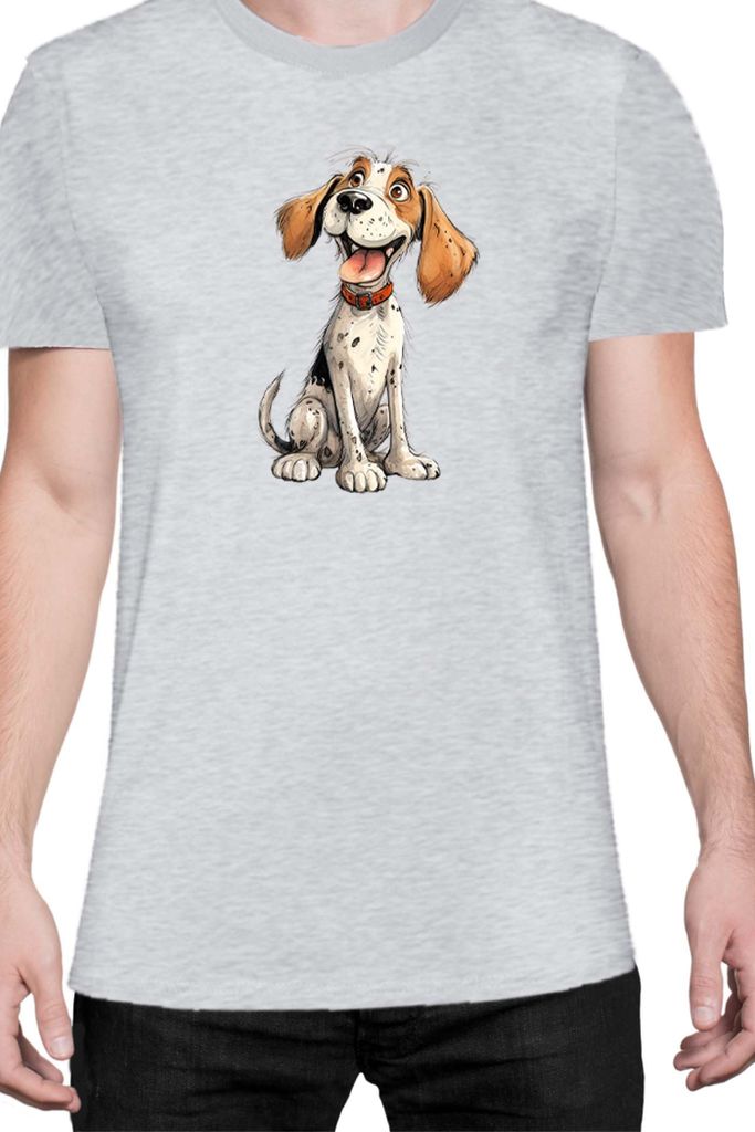Herren T-Shirt Funny Dogs Breeds Beagle Dog Breed 010, Man L / Grau