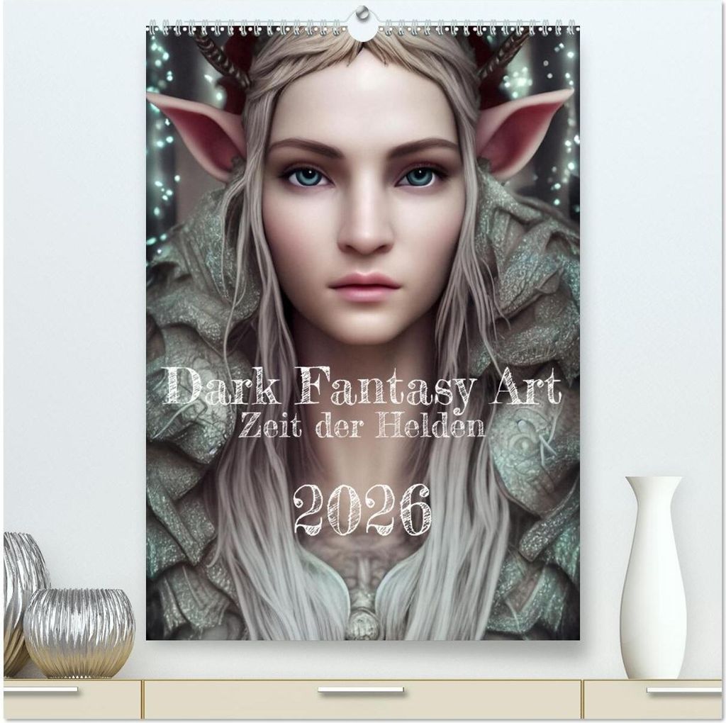 Dark Fantasy Art - Zeit der Helden (hochwertiger Premium Wandkalender 2026 DIN A2 hoch), Kunstdruck in Hochglanz
