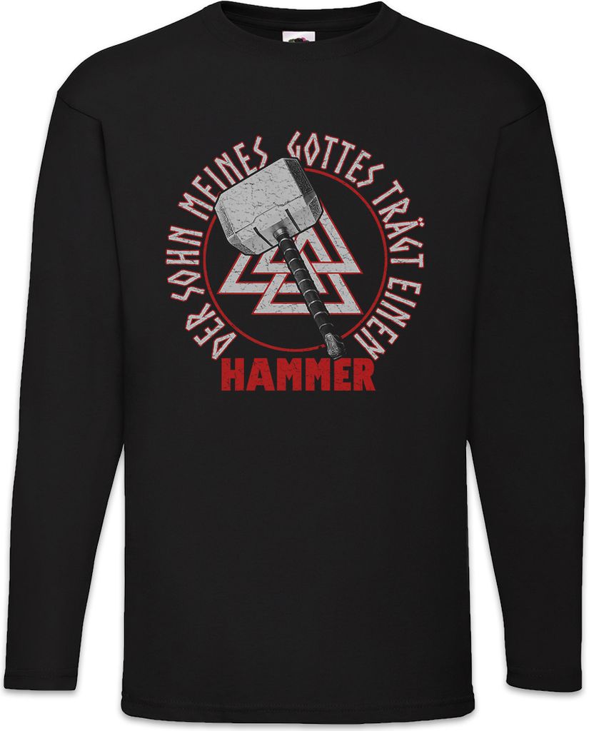 Urban Backwoods Sohn Meines Gottes, Langarm T-Shirt, Farbe: Schwarz, Größe: 4XL