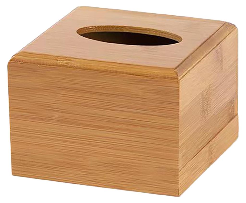 Bambus-Taschentuchbox-Halter, quadratische Abdeckung für Zuhause, Restaurant, Hotel, Büro, kleine Größe 11,5 x 11,5 x 8 cm