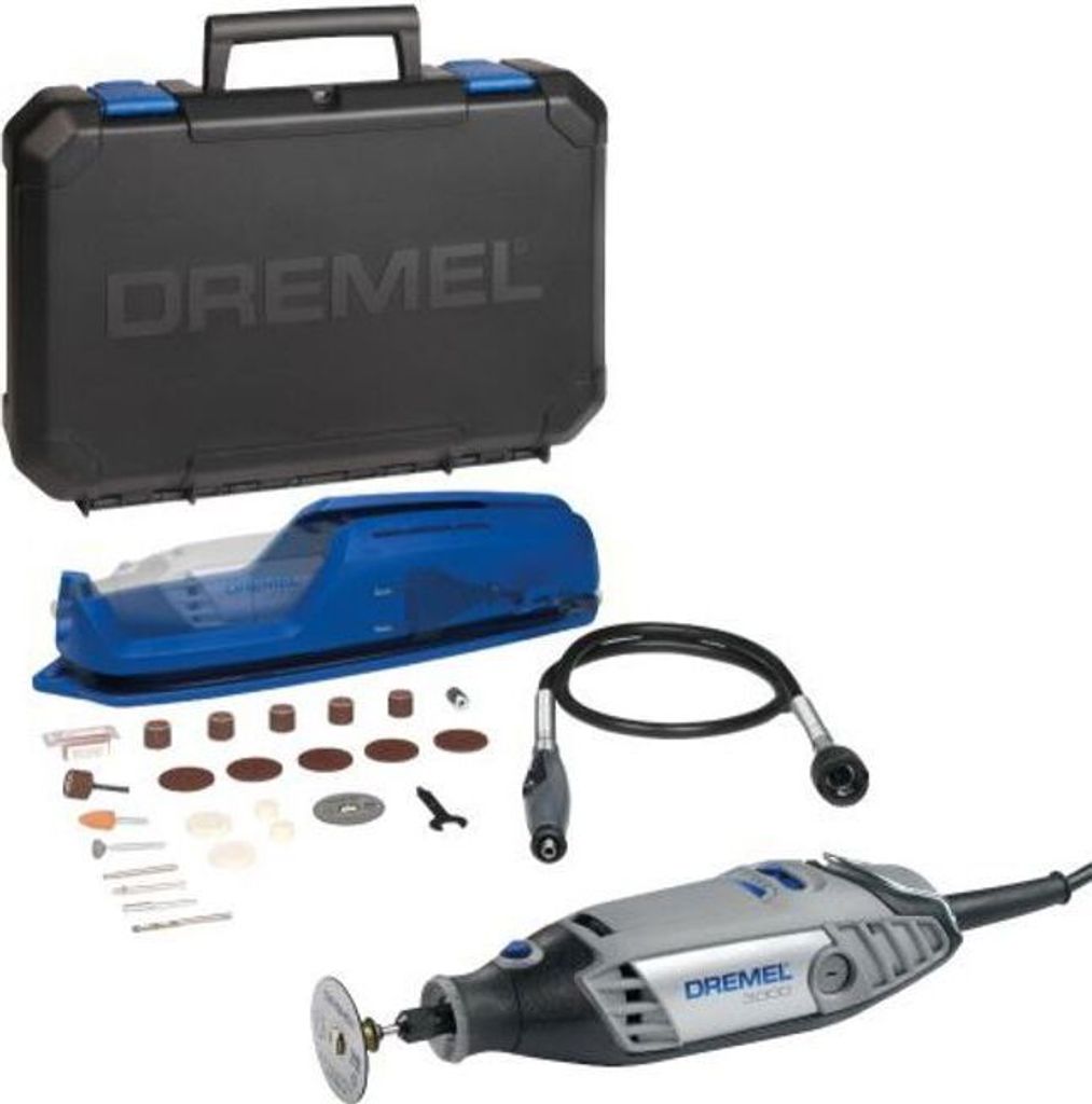 Multifunktionswerkzeug DREMEL 3000, 130W, 25 Zubehörteile + Flexibler Schaft, Kabelgebunden, F0133000JP