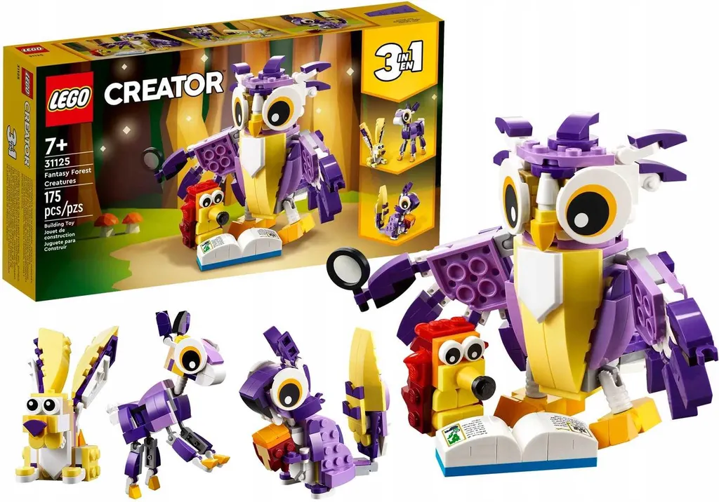 LEGO 31125 Creator : 3 créatures de la forêt articulées pour jouer