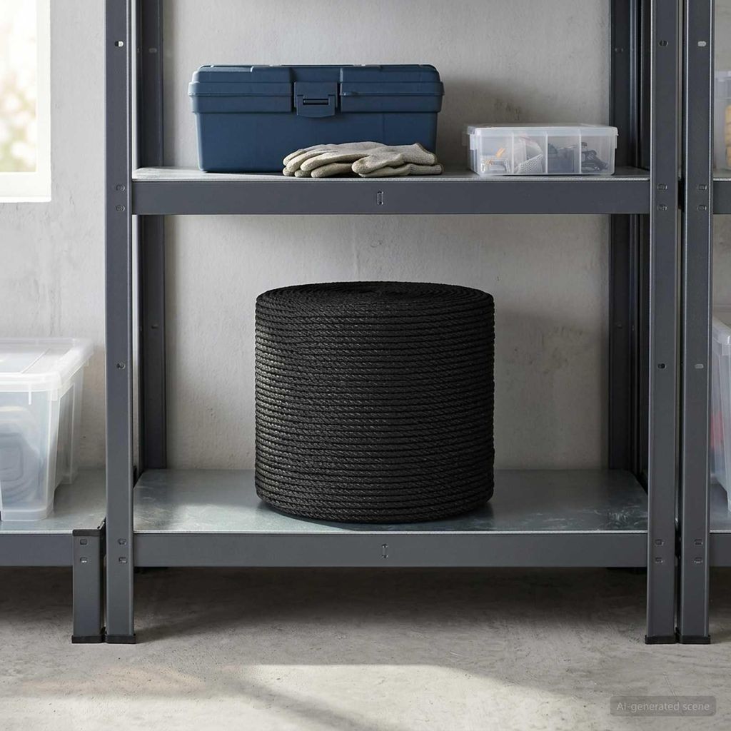 Juteseil 6 mm Schwarz 100% Tossa Jute Produktbild 