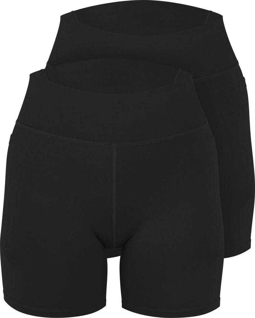 Circle Five High Waist Sport Shorts Doppelpack (2× Radlershorts mit Taschen)