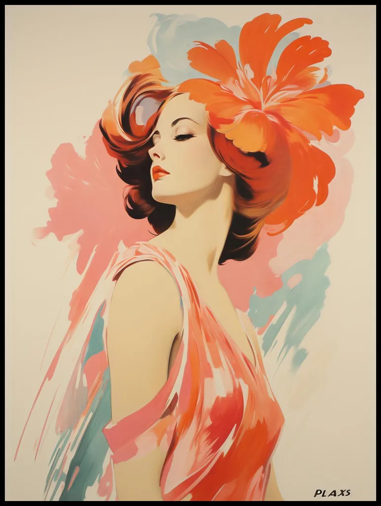 Affiche Mélodie florale 75 x 100 cm pour créer une ambiance zen chez soi