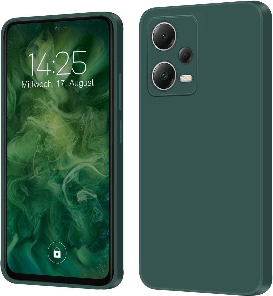 Hülle für Xiaomi Redmi Note 12 Pro+ Plus 5G Case Cover Bumper Silikon Softgrip Schutzhülle Farbe: Grün