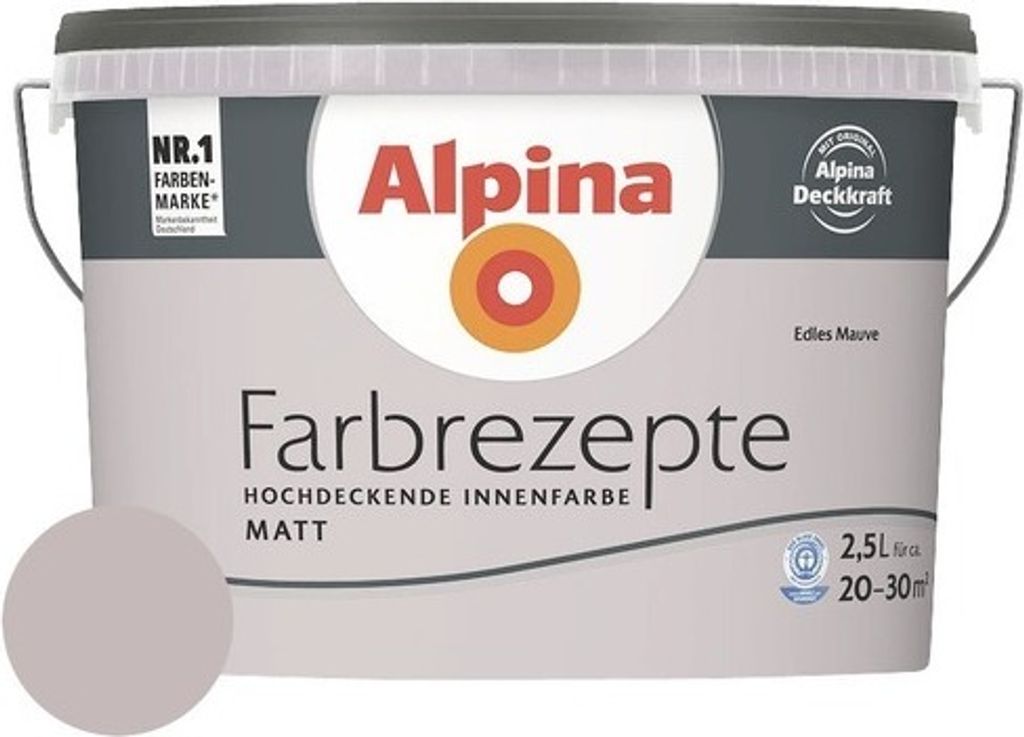 Alpina Wandfarbe Farbrezepte Edles Mauve 2,5 l Produktbild 