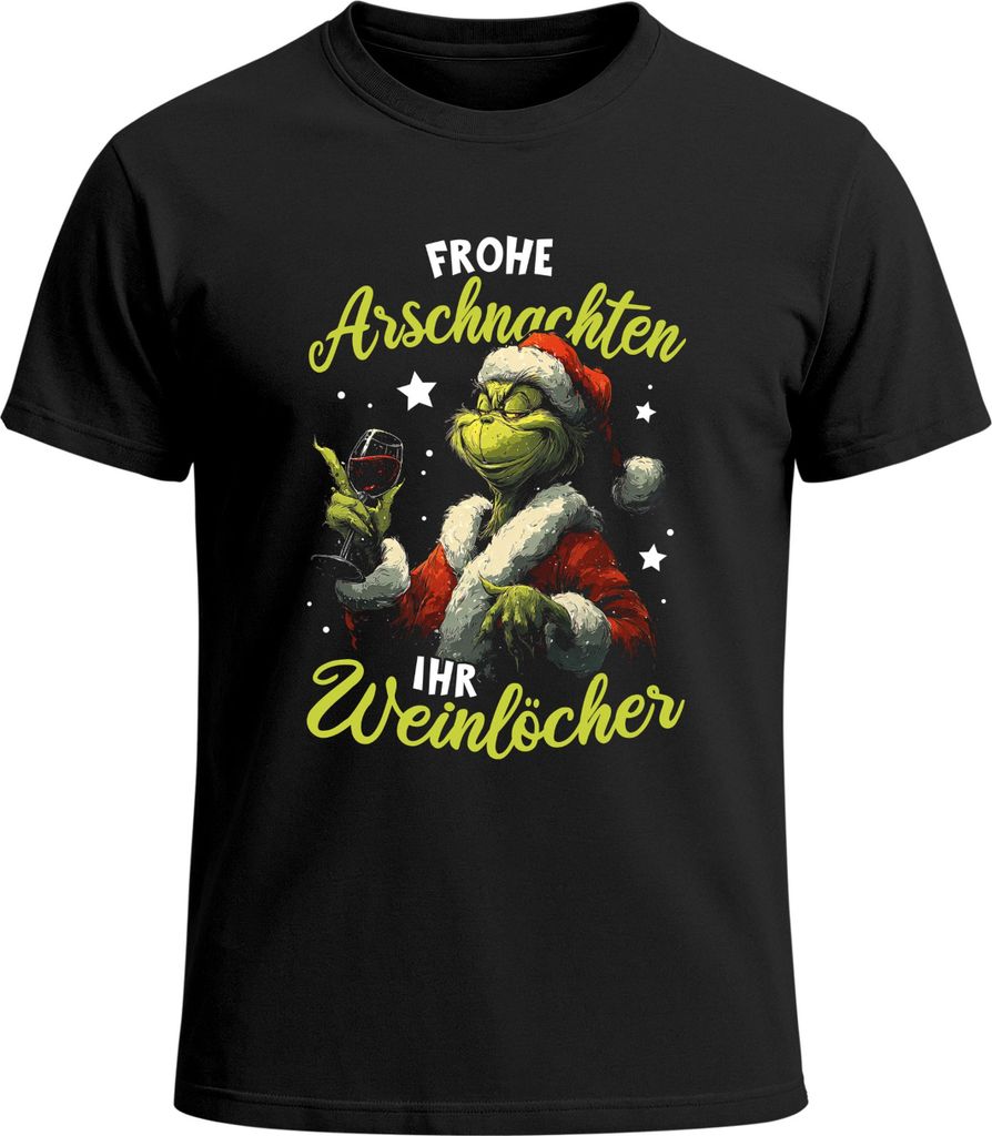Herren T-Shirt Weihnachten Spruch lustig XMAS Printshirt Weihnachtsoutfit Männer Moonworks